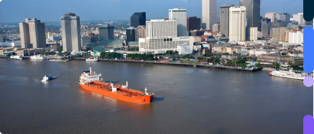 Barge in New Orleans